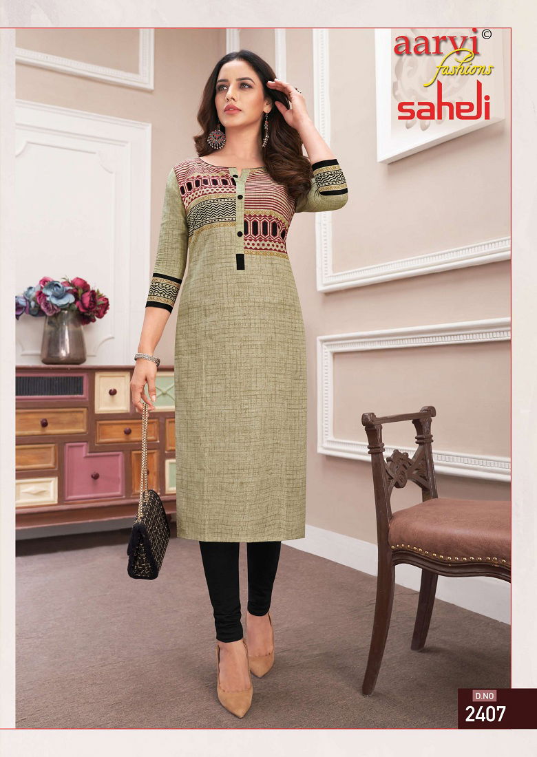 Aarvi Saheli 14 Daily Wear Designer Wholesale Kurti Collection